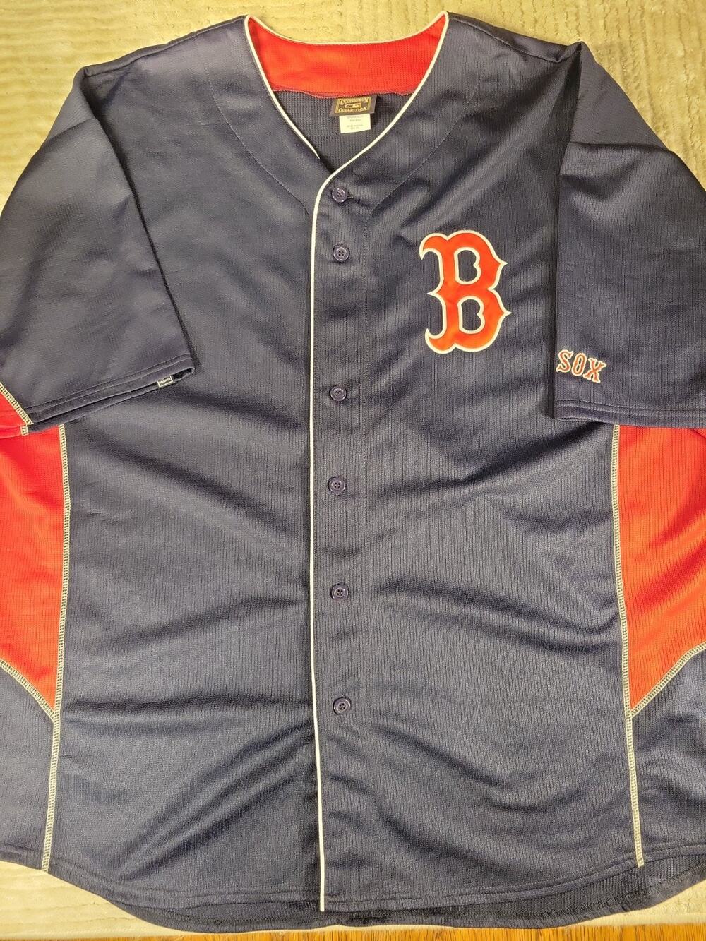 Boston Red Sox Jersey Baseball MLB Mens Size 4XL Adult Button Up